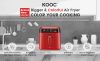 KOOC XL Airfryer Óriás Légsütő, 6,5 L ,LED érintőképernyős digitális kijelző, 10 az 1-ben, Testreszabott Hőmérséklet/Idő, Tapadásmentes Kosár, Szürke KAF650